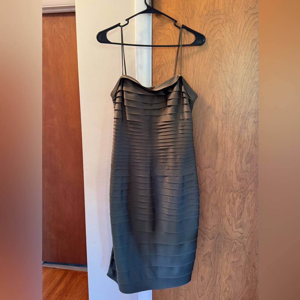 Strapless silk dress
